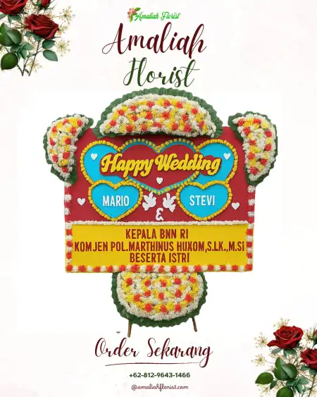 Papan Bunga Pernikahan Purwaraharja